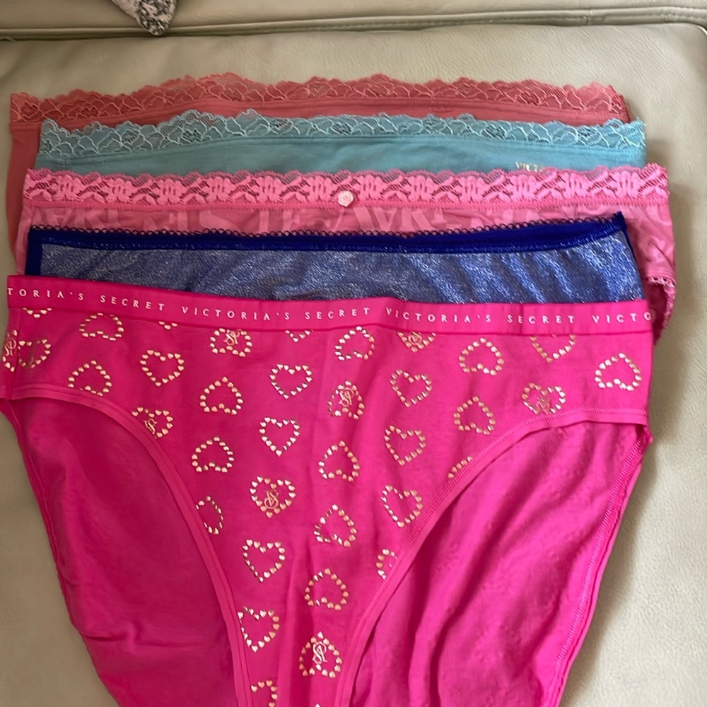 5 piece NEW WITHOUT TAGS XL Victoria’s Secret cotton high leg undergarments